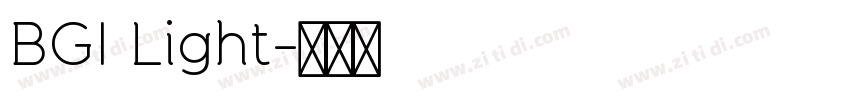 BGI Light字体转换